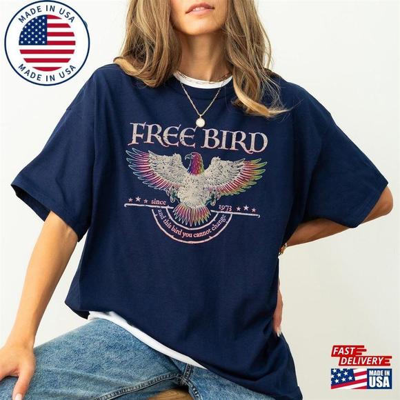 Free Bird Tee Comfort Colors Band Tshirt Old School T-Shirt  Unisex - Picture 1 of 4